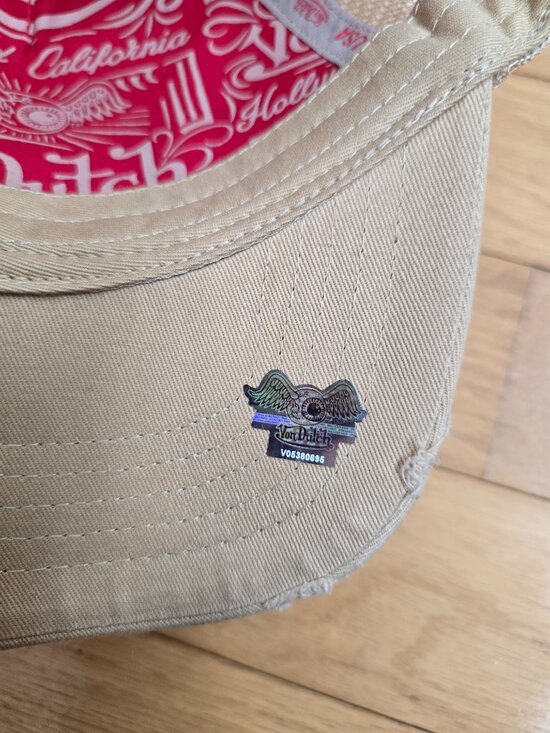 vintage Y2K | Von Dutch tan distressed trucker hat